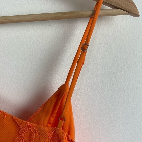 Michael Costello X Revolve Mini Dress Lace Orange - Picture 10 of 11